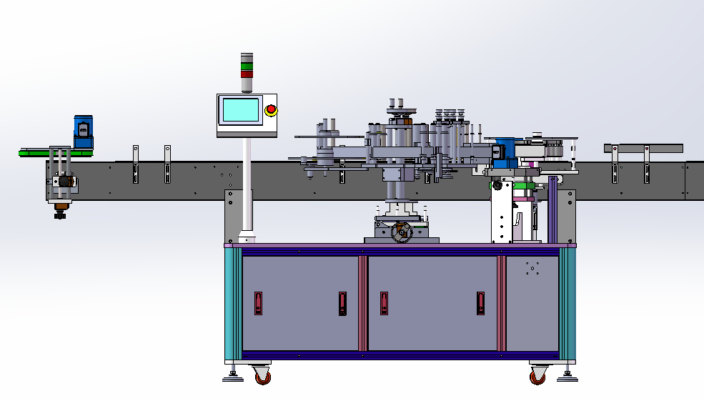 雙星輪圓瓶不干膠貼標(biāo)機定制