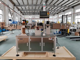 2025.9.23印尼星盤式圓瓶定點不干膠貼標機1臺